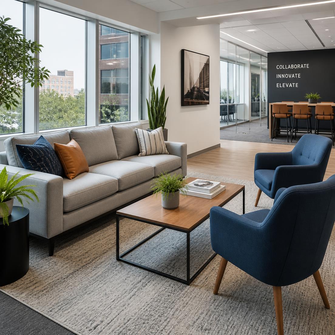 office cleaning — Lounge area